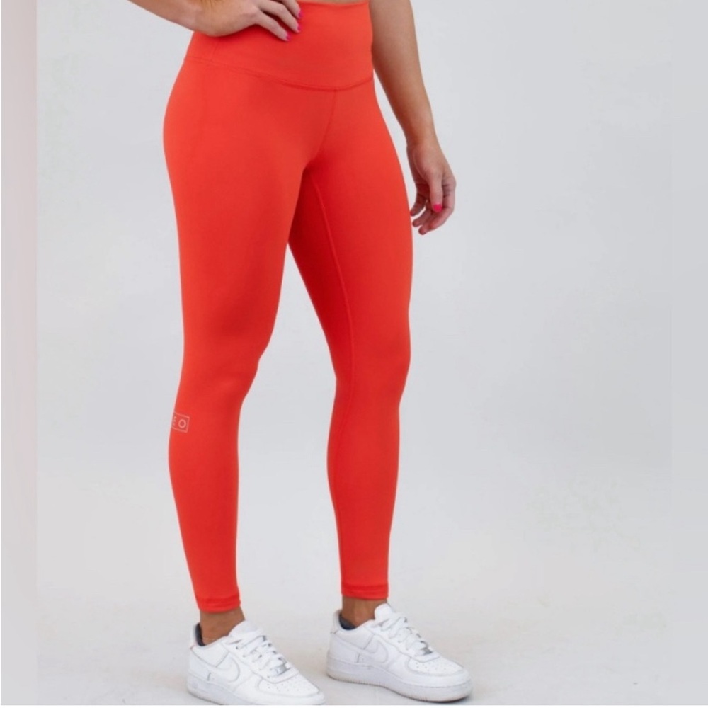 Fleo Orange High-Rise Leggings